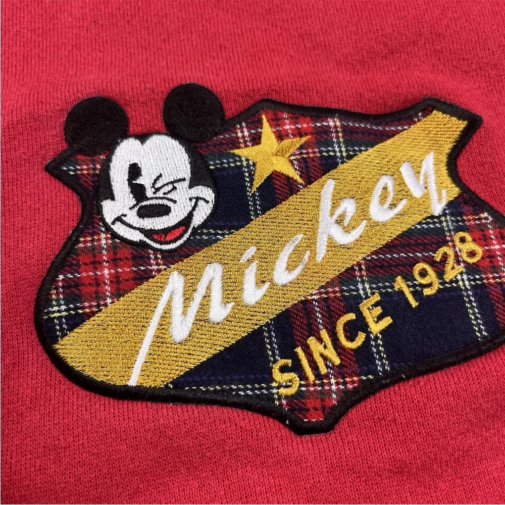 Vintage 90s Disney Mickey Mouse Red Plaid Kids Sweater - Picture 15 of 16